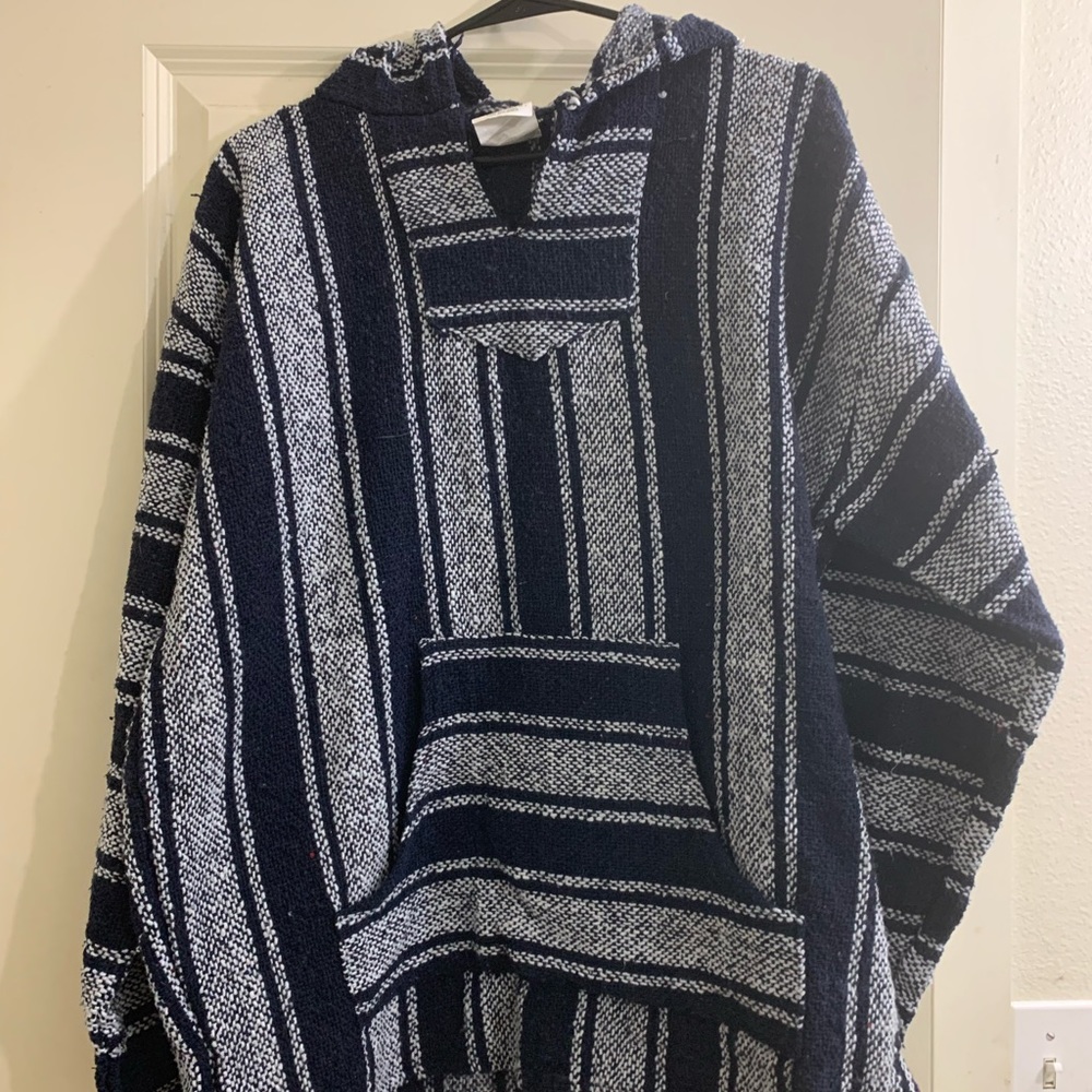 Canyon Creek Baja Hippie Pullover Hoodie Men’s XL Hippie Poncho